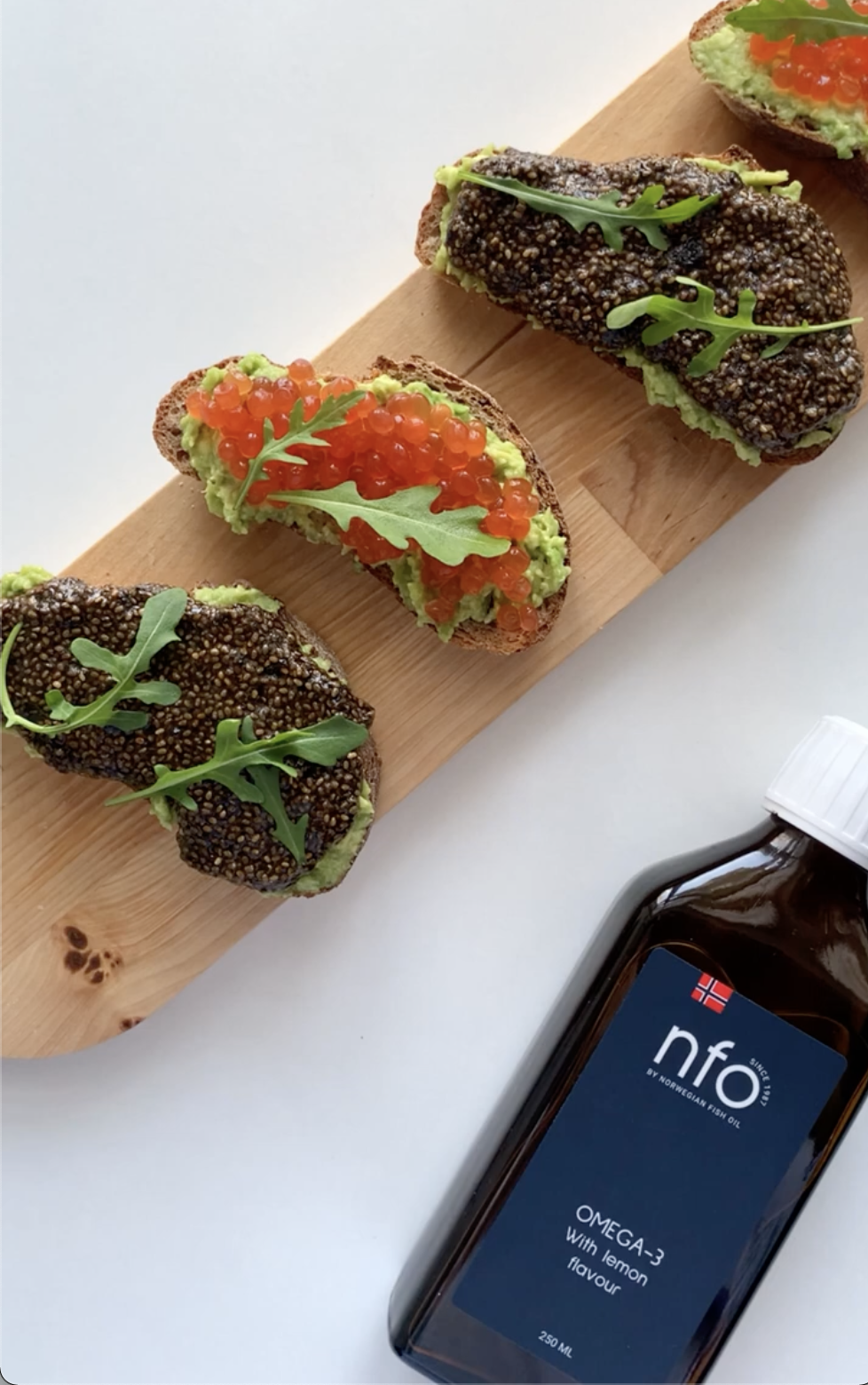 Простой рецепт полезных брускетт с Омега-3 для перекуса и завтрака