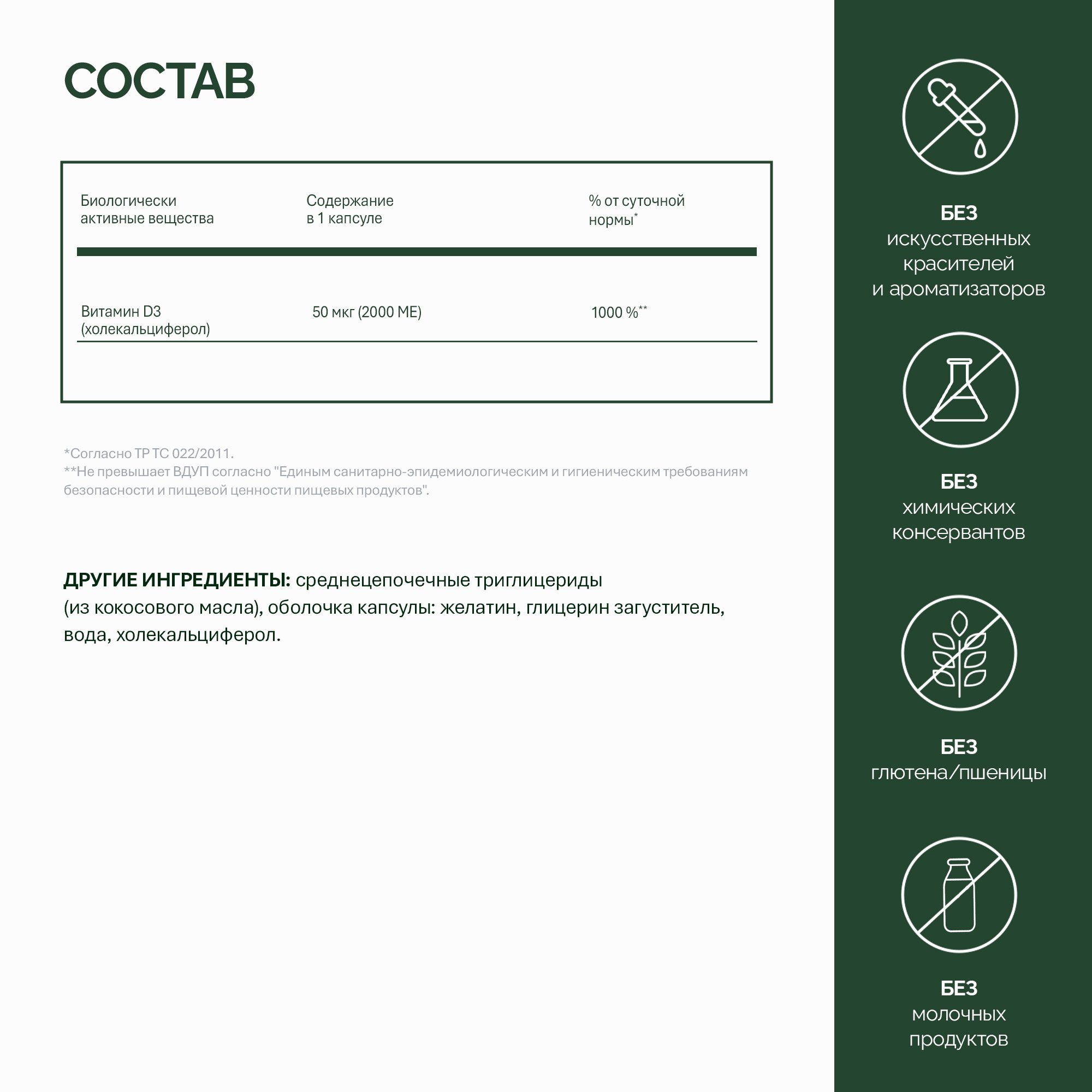 NFO® Витамин D3 2000 МЕ