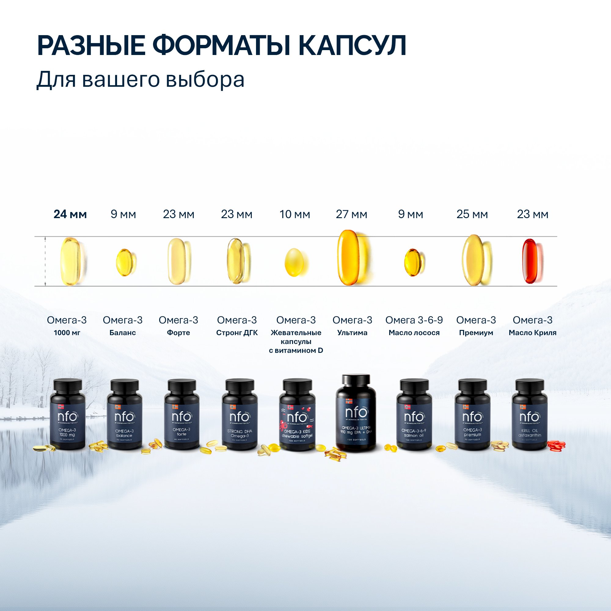 NFO® Омега-3 Жевательные капсулы с витамином D