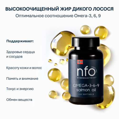 NFO® Омега 3-6-9 Масло лосося